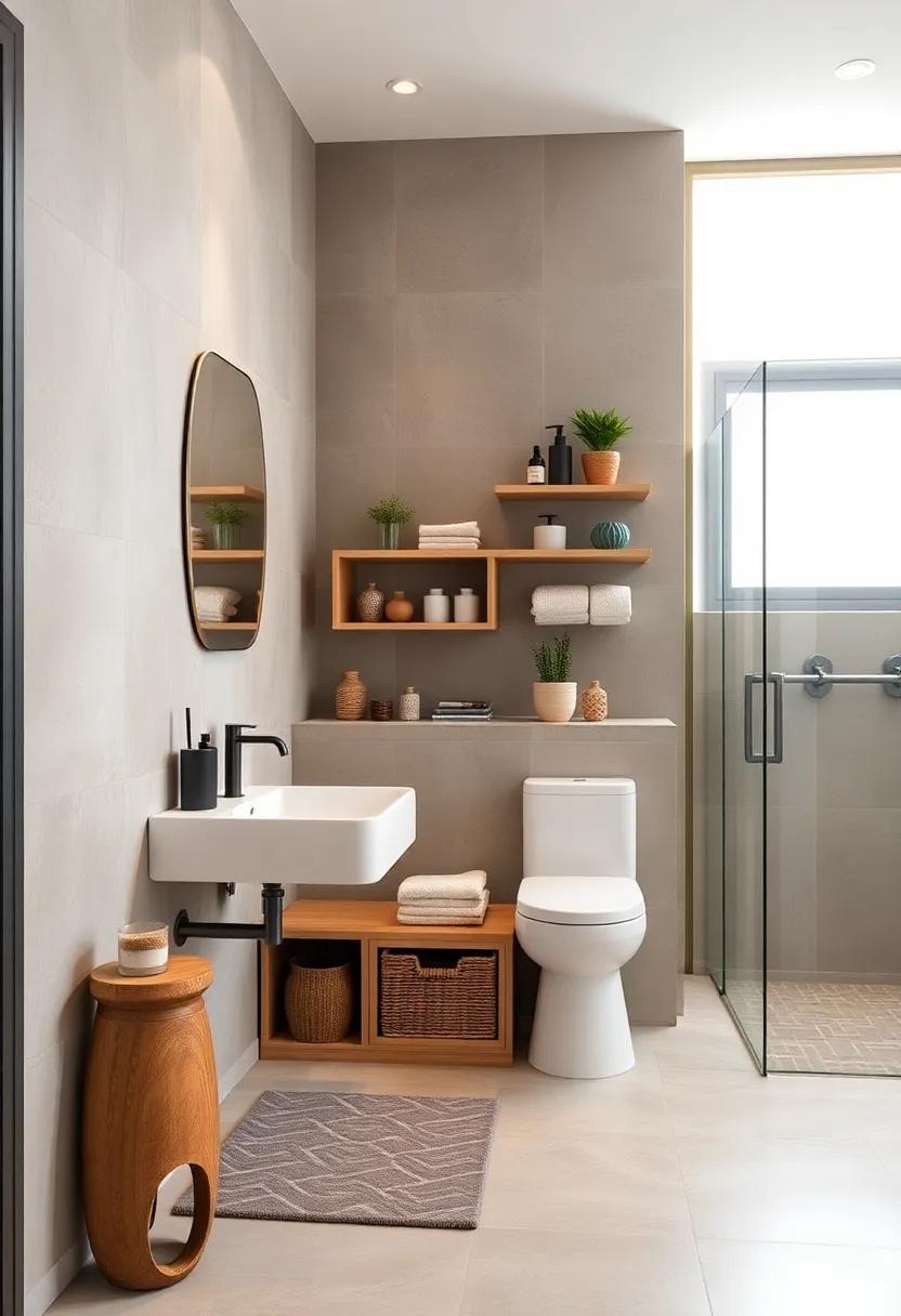 Removable Storage Units for Flexible Bathroom Arrangements