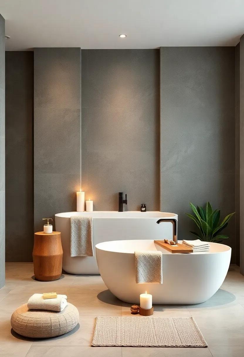 Create a Spa-Like Atmosphere: ‍Use calming ⁢colors and natural materials to evoke tranquility, ‌complete with spa-like accessories such as scented candles and soft towels