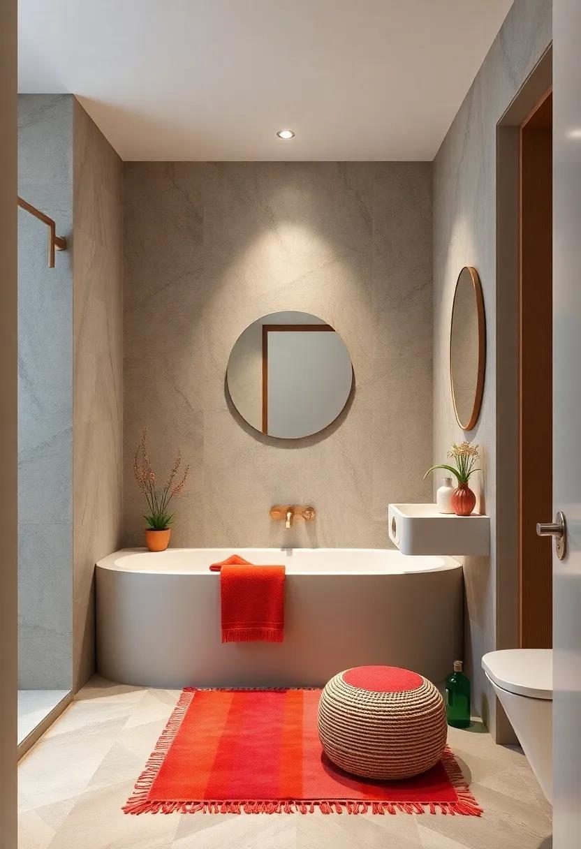 Play with Colorful Accessories: Use vibrant towels,​ rugs, or soap dispensers to infuse bursts of color without overwhelming the space