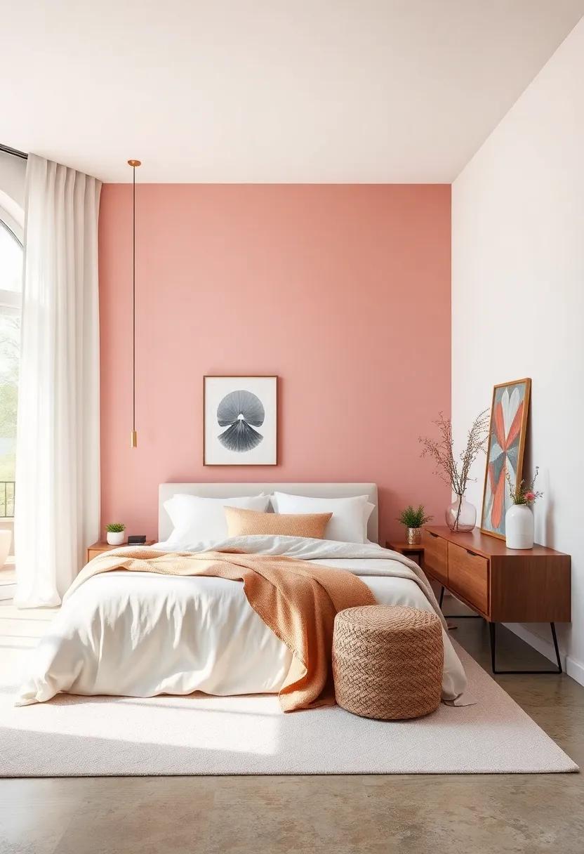 Enchanting Soft Pink Walls Complemented by White⁢ for a Romance-Filled Sanctuary