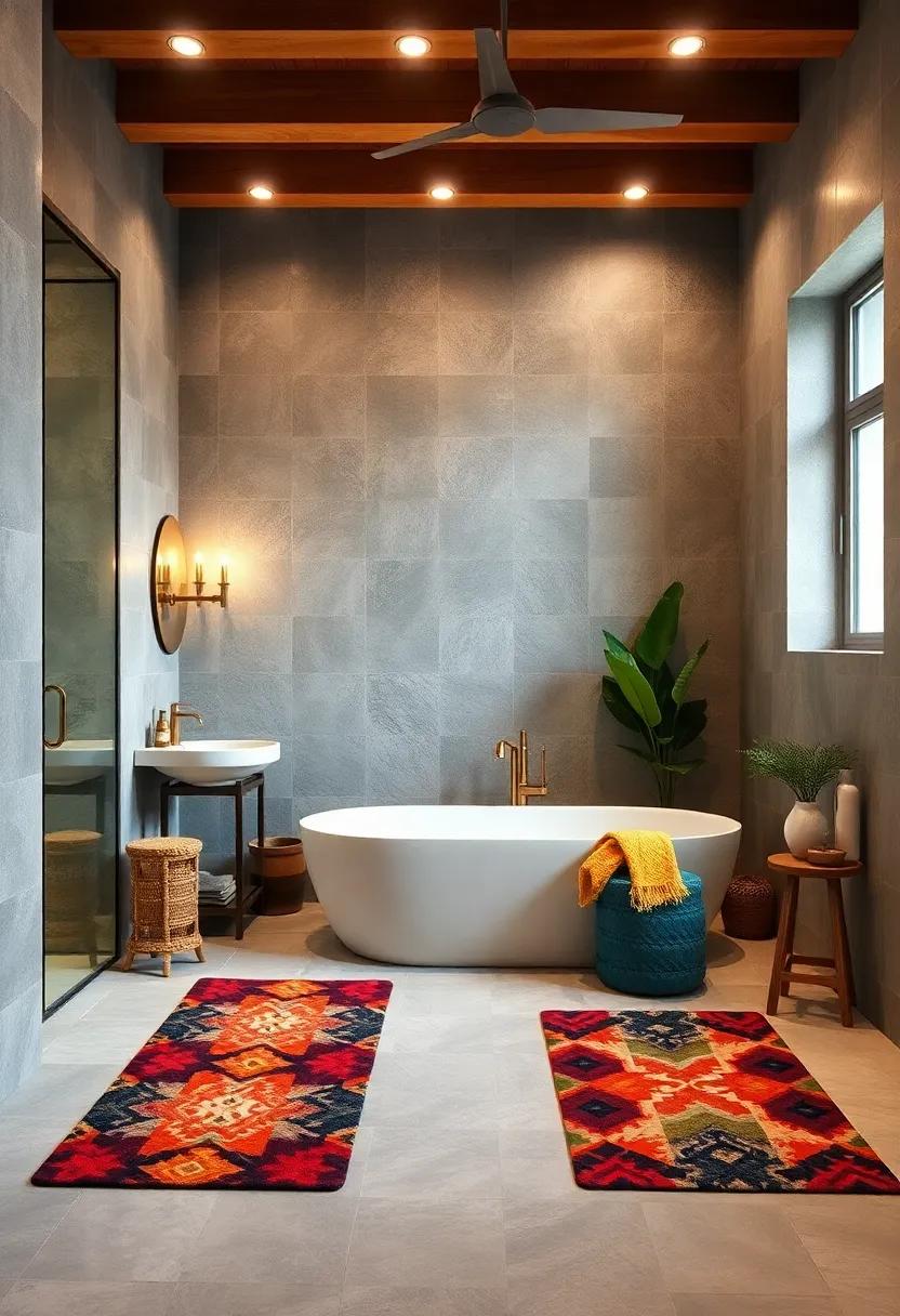 fun Floor Mats: Select whimsical or bold patterned floor mats to add a pop of personality beneath your feet