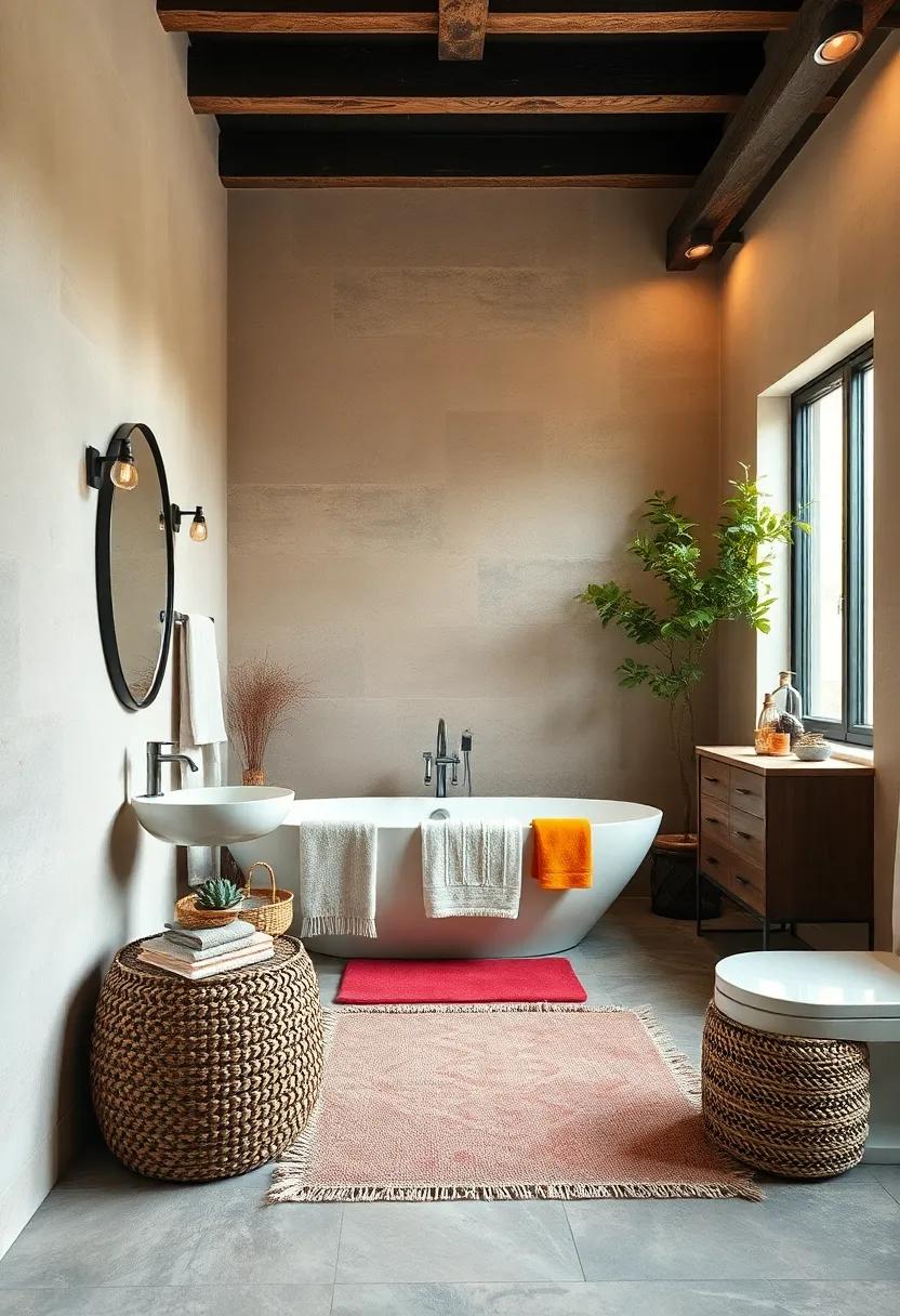 Layered Textiles: Use a mix of different materials,such as a plush rug,textured towels,and patterned curtains,to create warmth and depth