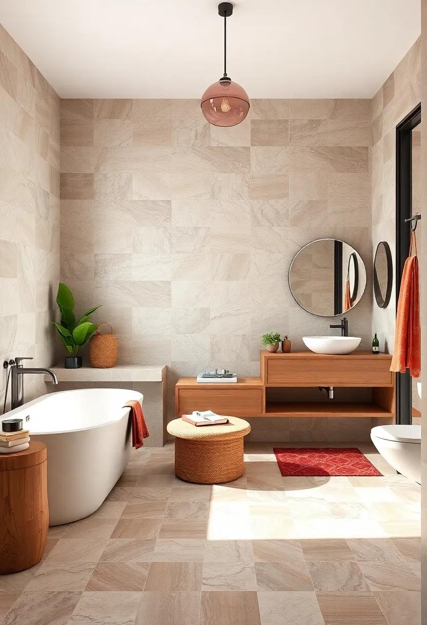 Mix and Match Tiles: Combine different tile patterns and colors to create a visually striking floor or backsplash that tells a story