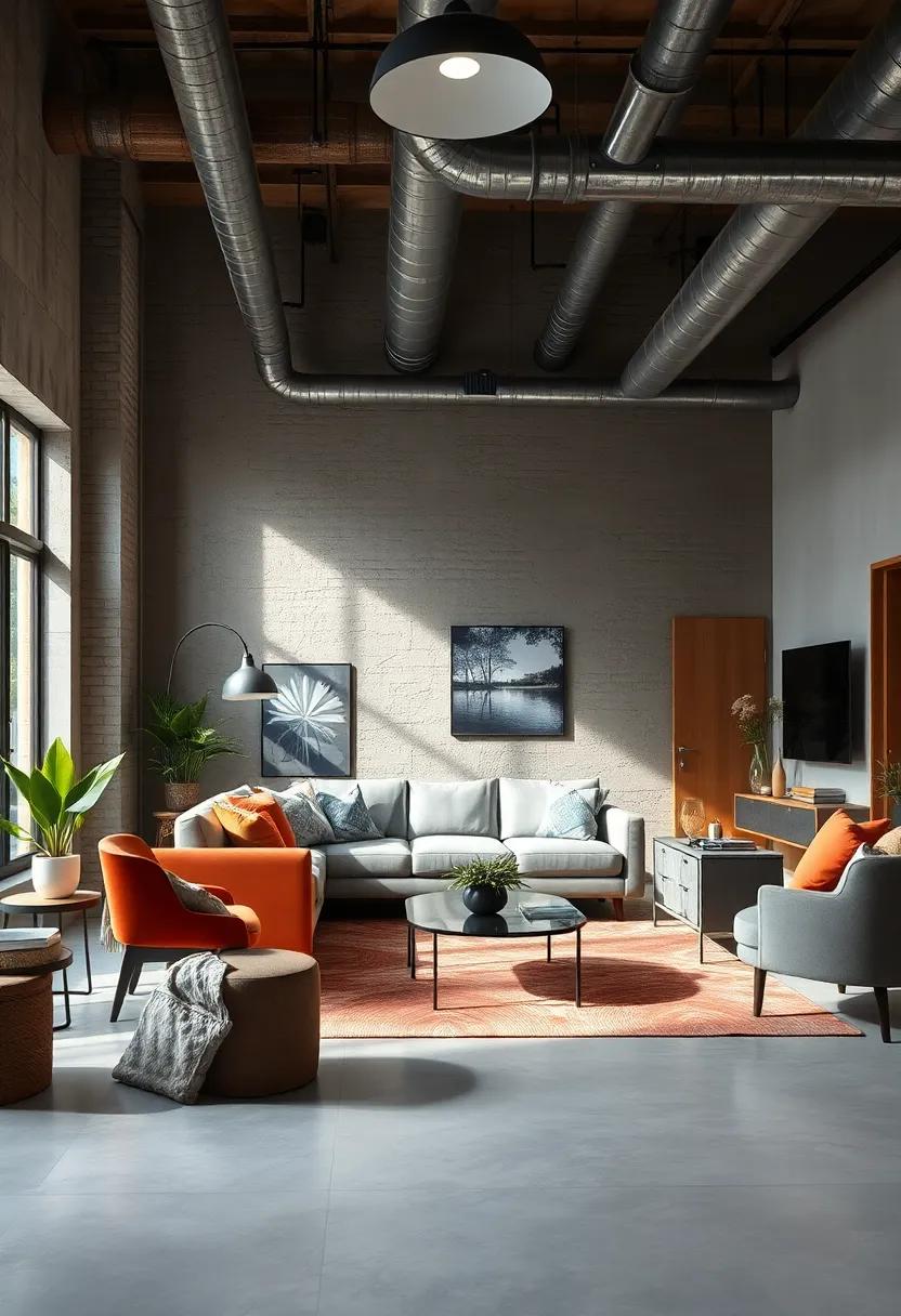 Embracing the Raw Elegance of Exposed Pipes in Urban Living Spaces