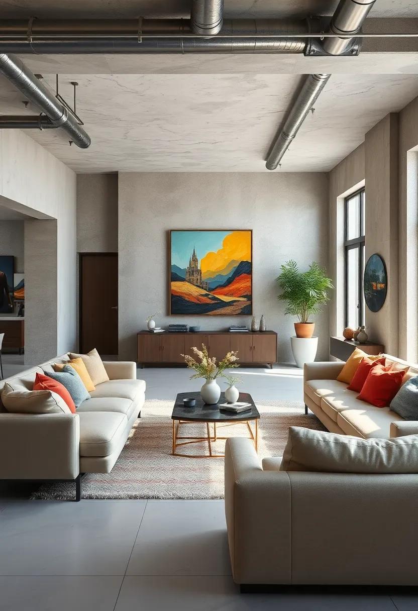 Artwork choices That Harmonize with Exposed Industrial Features