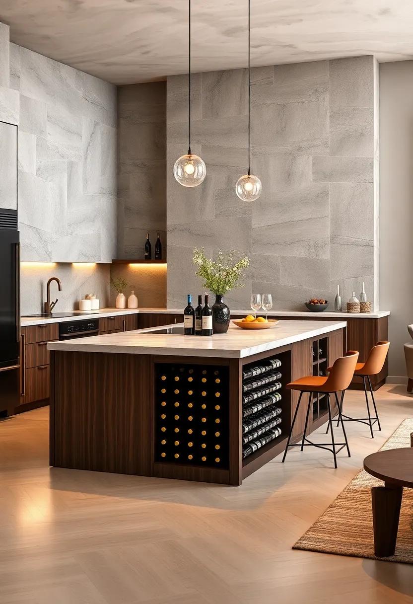 Built-in​ Wine storage: Elevate your entertaining game with an island designed with integrated wine racks, ensuring your favorite bottles are​ always at hand