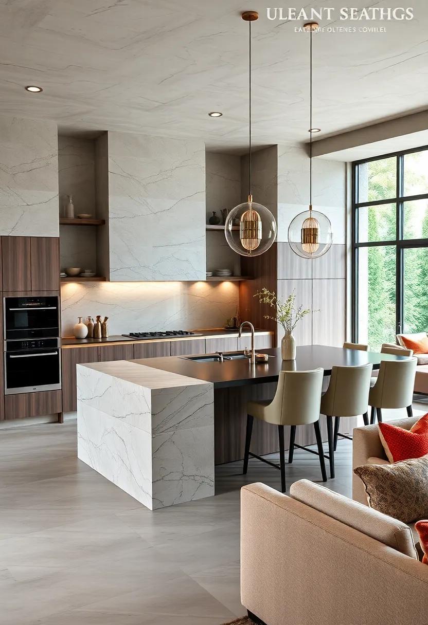 Elegant Seating: Explore islands that provide both style and comfort with plush,upholstered seating options for a luxurious dining experience