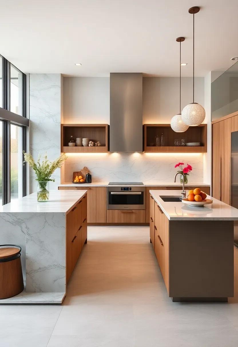 Mixed Height Surfaces:​ Find the beauty in ⁣varying countertop⁢ heights on your island, accommodating both meal prep and socializing
