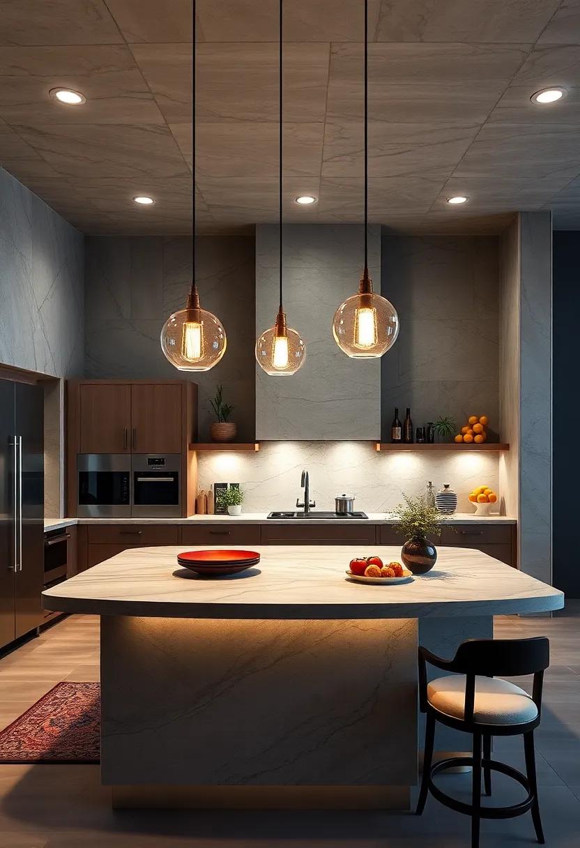 Opulent‍ Statement Lighting: ​Illuminate your kitchen island with striking pendant lights that ⁢not only brighten your ⁣workspace but also ⁤add an undeniably luxe touch