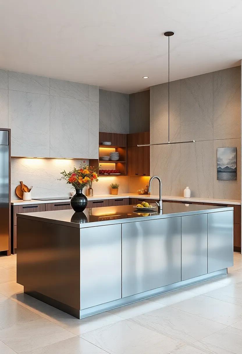 Stainless Steel Splendor: Make a bold ⁢impact with a stainless steel island, combining a sleek modern aesthetic⁤ with practicality for the passionate ‌home‍ chef