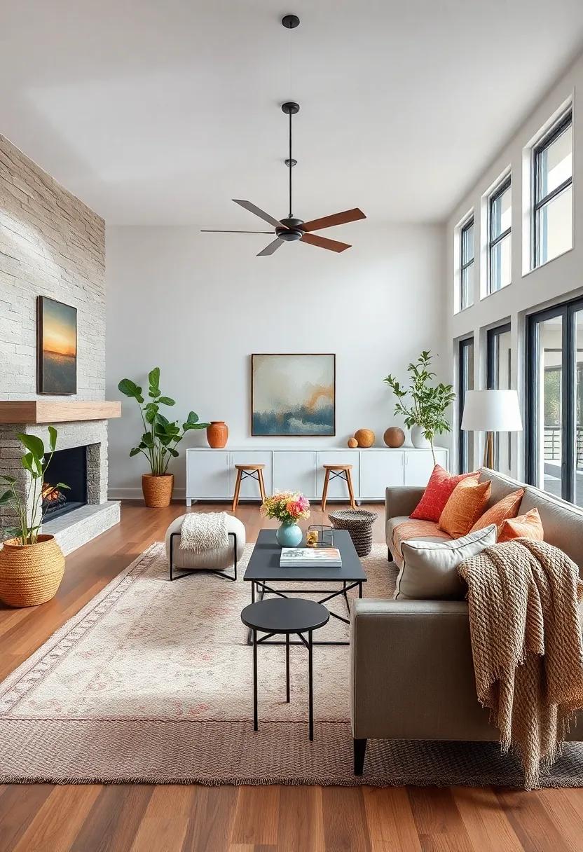 Layered Textures: Explore the art of mixing textures, from plush rugs to knitted throws, creating depth and inviting tactile experiences throughout the space