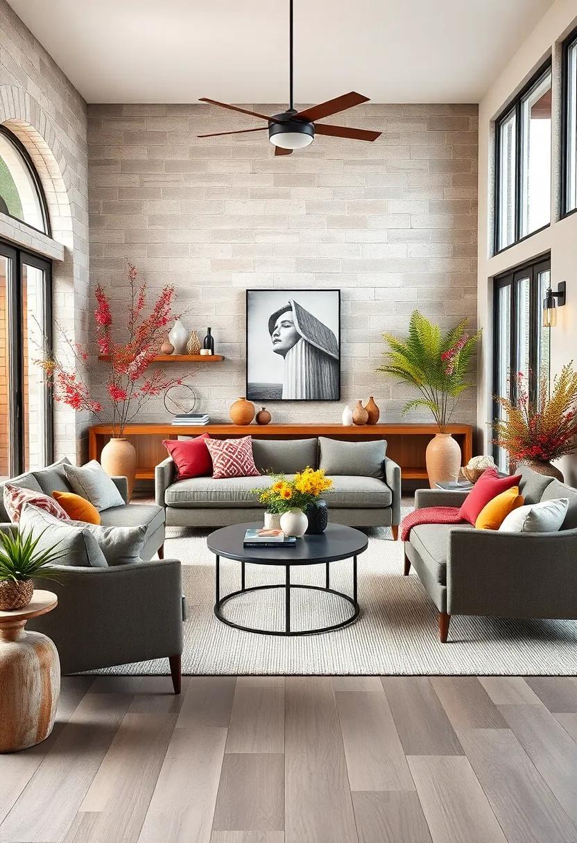 Seasonal Decor: The flexibility of seasonal decorations provides an opportunity to refresh the living area throughout the year, highlighting its dynamic nature