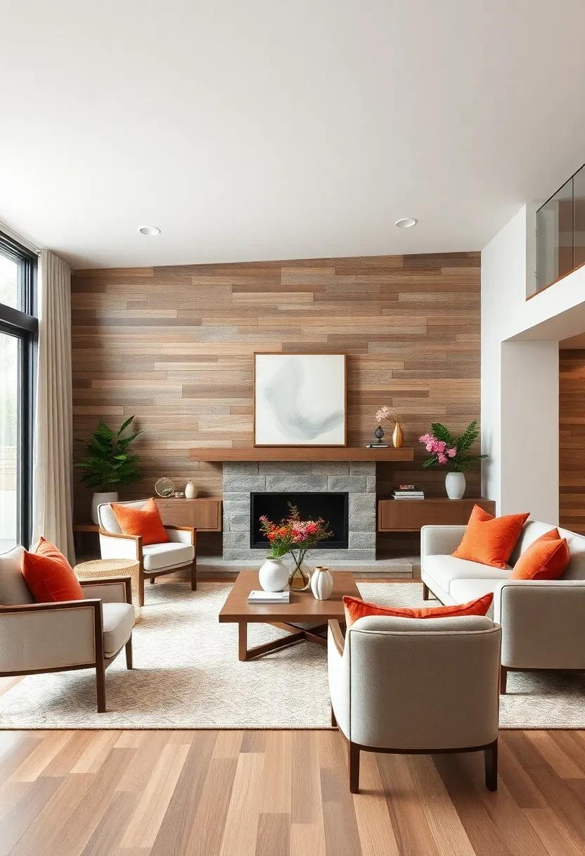 Textured wall Design: Unique wall treatments, like reclaimed wood or wallpaper with dimensional patterns, add an unexpected twist to the conventional farmhouse style