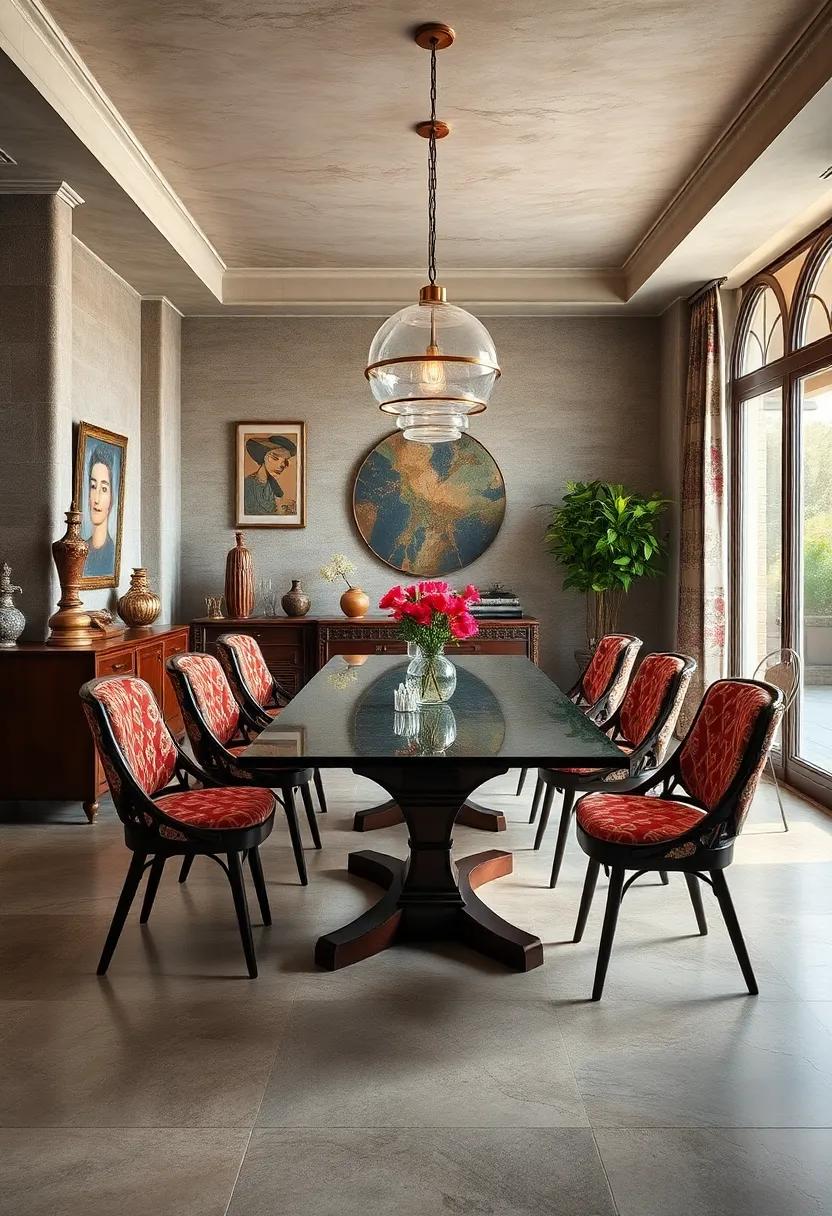 Exploring Colorful patterns and ​Prints for a Retro Dining⁣ Room Appeal