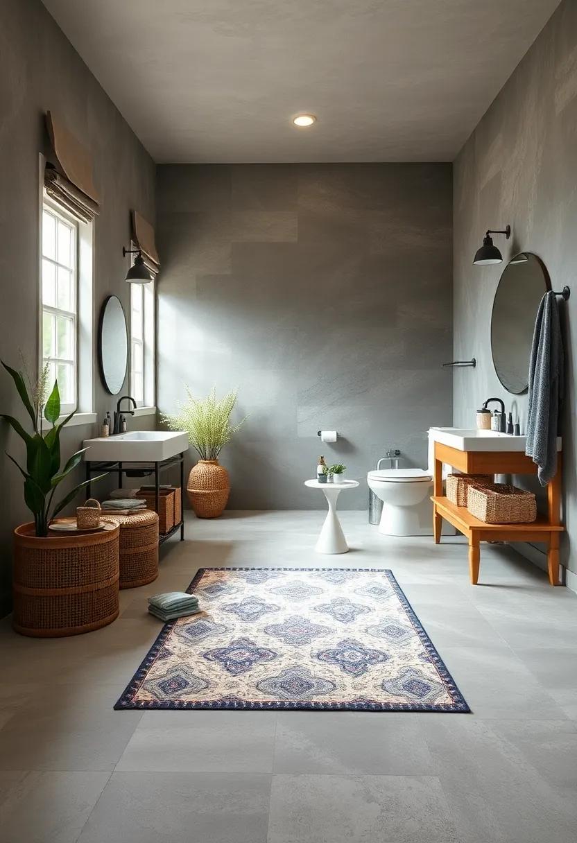 Farmhouse-Style Rugs: Complementing Your bathroom's Rustic Charm