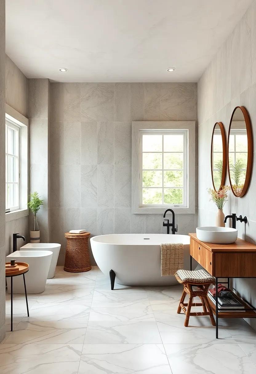 Luxurious Marble in Rustic Spaces: Surprising elegance for Farmhouse Bathrooms