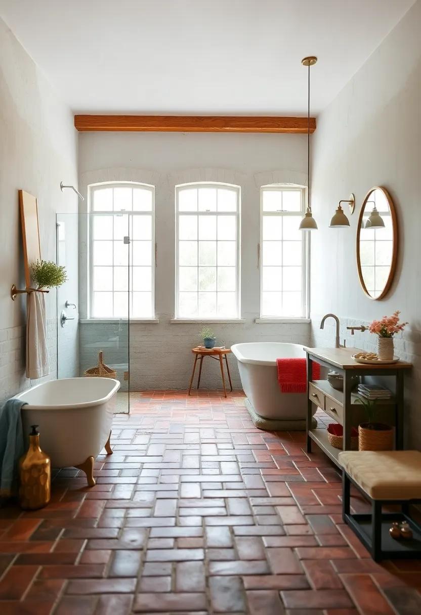 Rustic Brick Flooring: Evoking a Farmhouse Feel with Textured Appeal