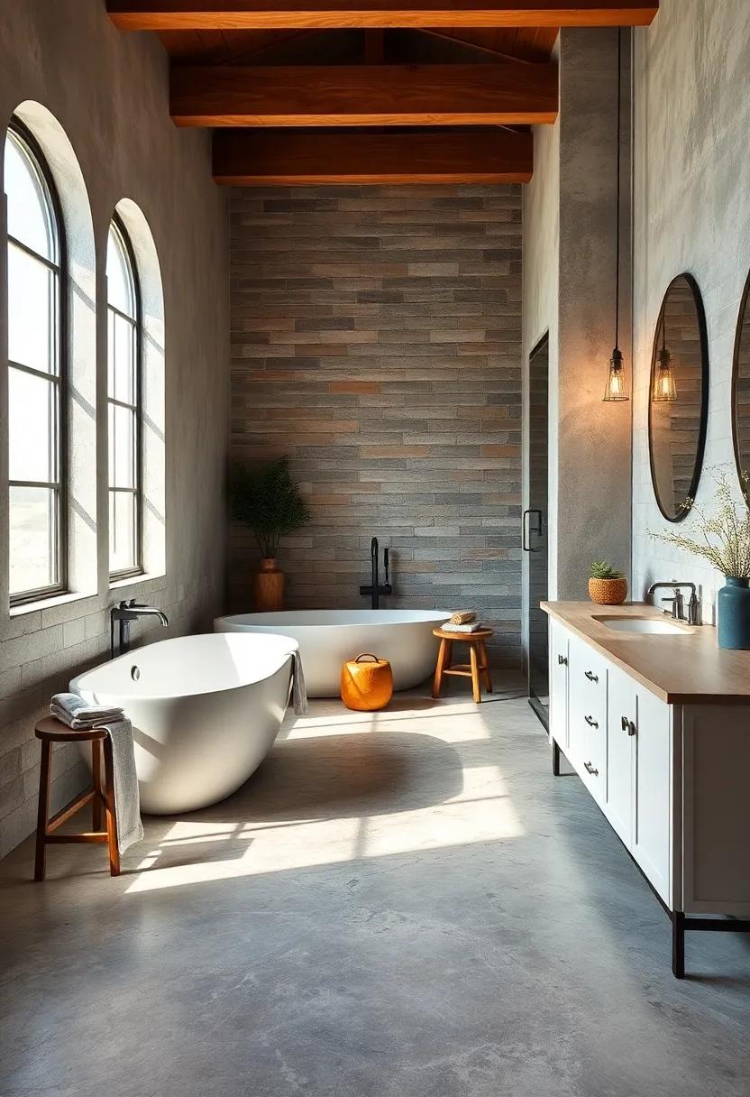 Rustic DIY Concrete Stained Floors: Customizing Your Bathroom Aesthetics