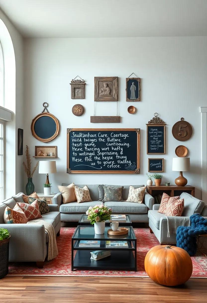 Chalkboard ⁣Displays: ‍Incorporate a⁢ large antique ‍chalkboard as a functional art piece to share seasonal messages or family inspirations