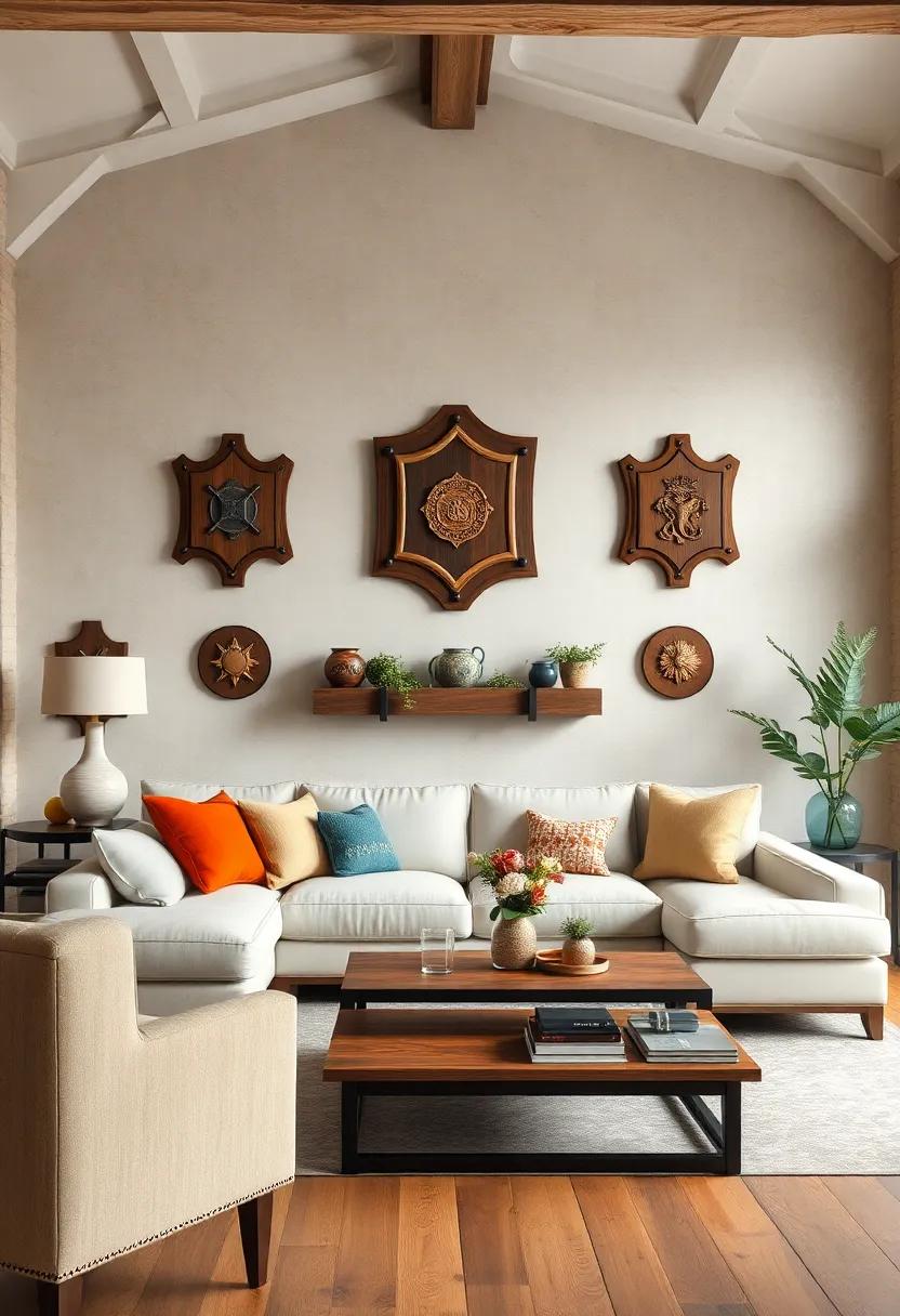 Engraved wooden Shields: add engraved wooden shields or plaques that celebrate local history or family⁤ traditions