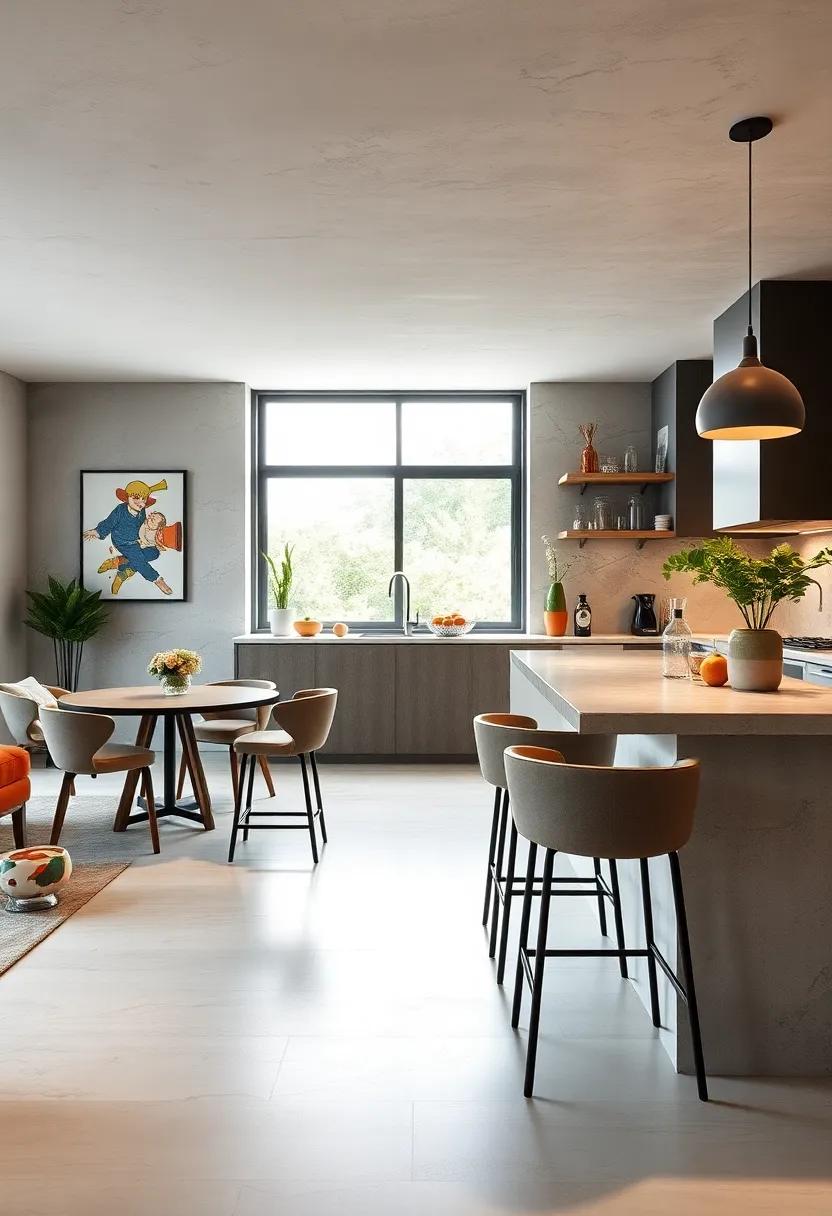 Sleek Bar Stools: Opt for ⁣stylish bar stools that blend comfort⁤ and aesthetics‍ to enhance⁢ your ⁢kitchen​ bar's seating⁤ area