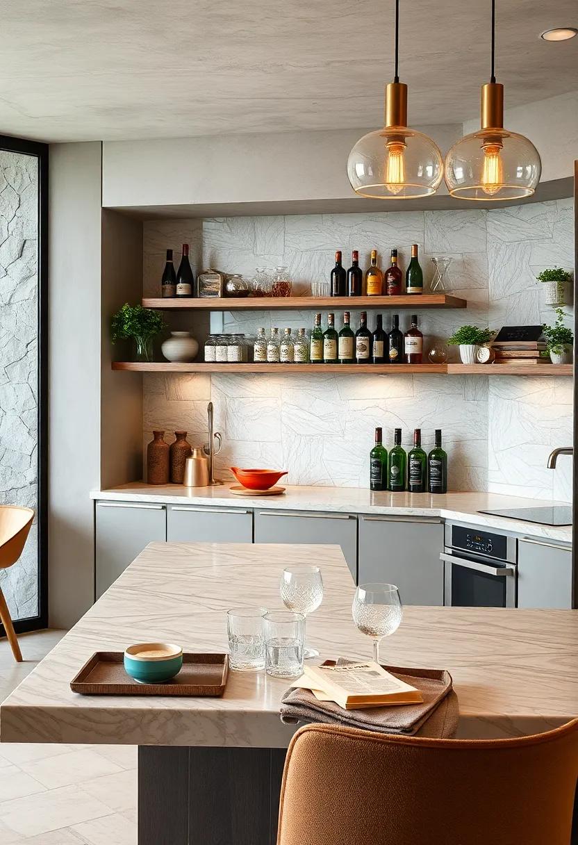 Stylish Barware: Invest in chic bar accessories like coasters,‍ trays,⁢ and ‍napkin holders ⁣that tie into your kitchen's‌ theme