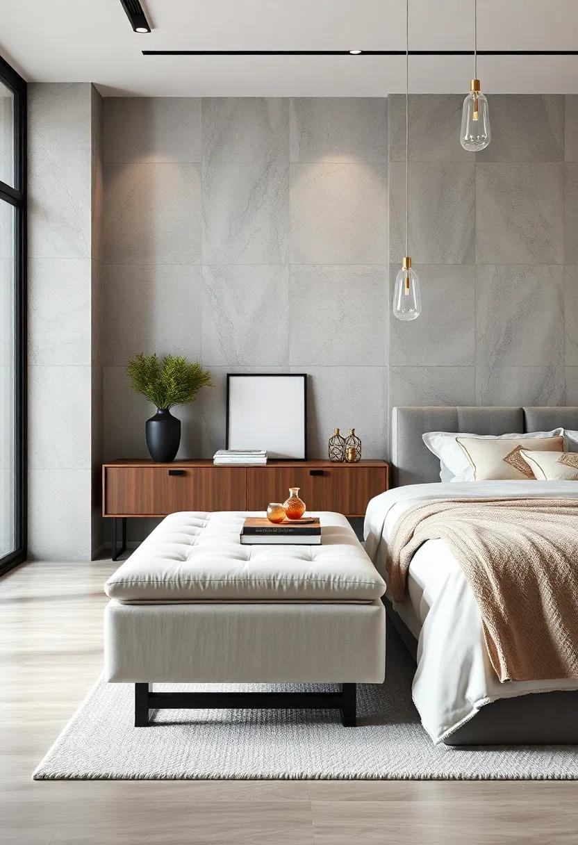 Modern Minimalism: A sleek, simple ⁣bench with clean lines and a monochromatic palette, perfect for contemporary decor enthusiasts