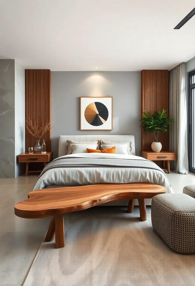 Nature's Touch:‍ A live edge bench that highlights the beauty of natural wood variations, perfect for eco-conscious homes