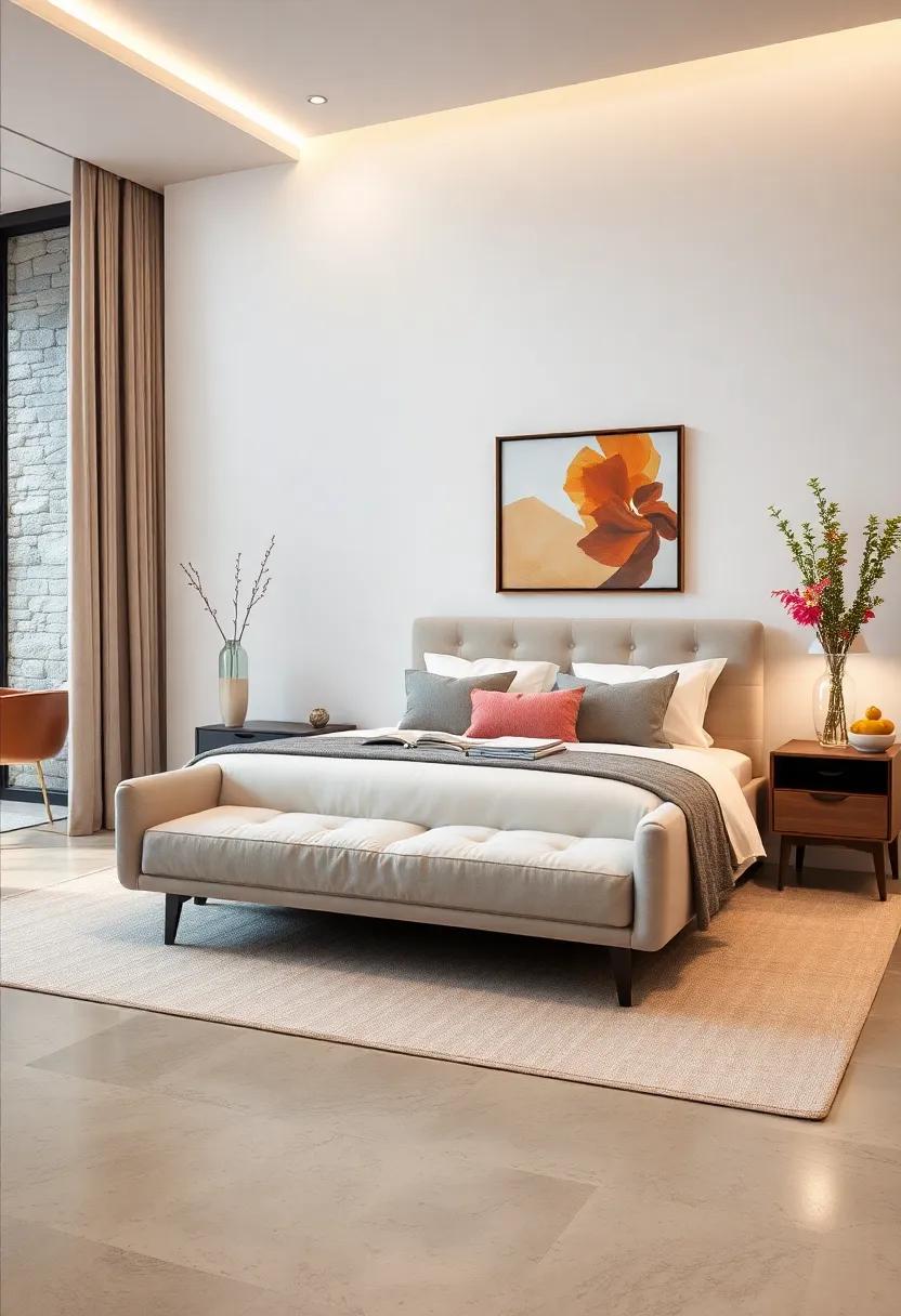 Soft Serenity: A⁤ plush, oversized bench featuring a soft cushion and chic side arms, inviting ‌you to relax and unwind