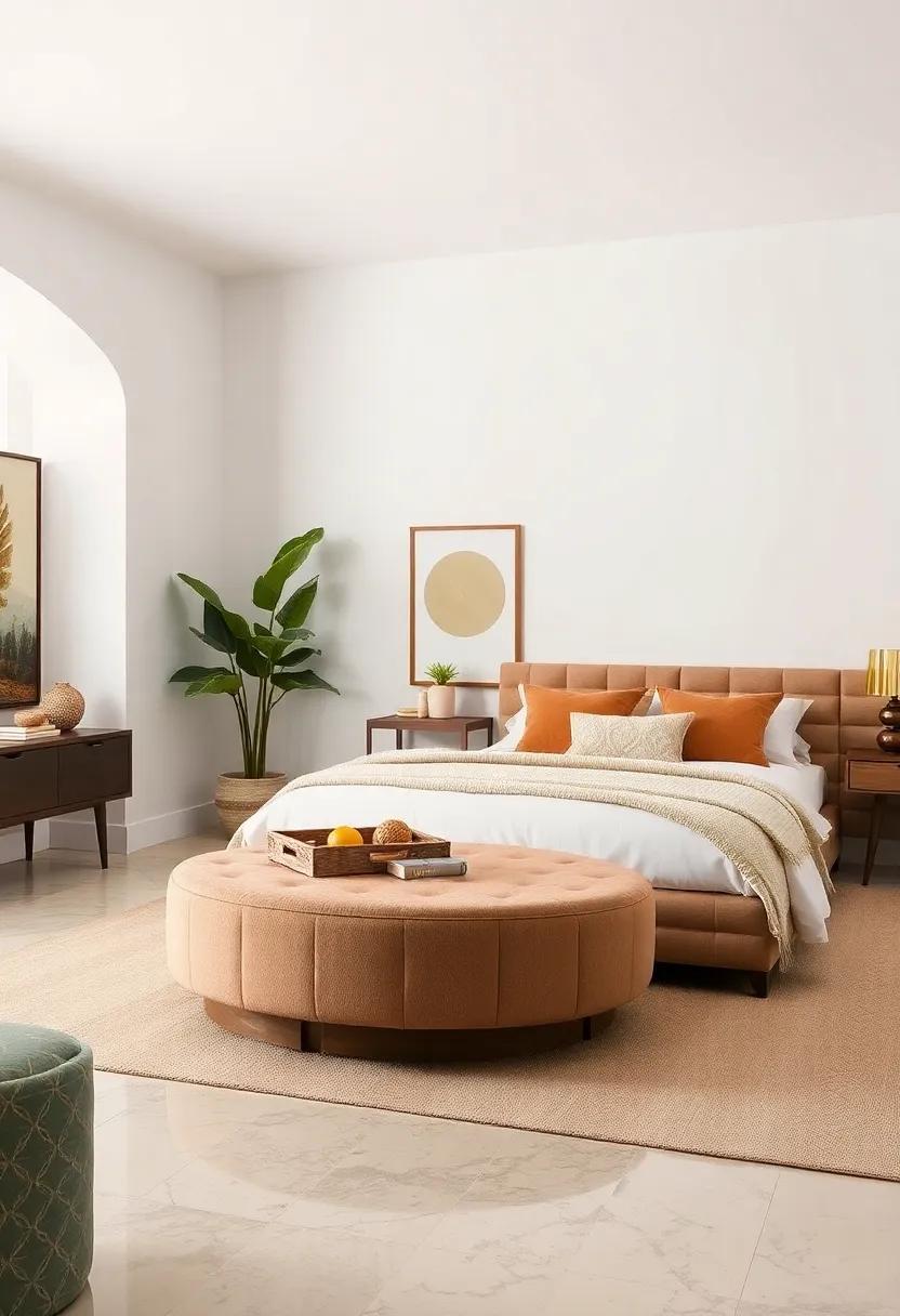 Timeless Ottoman: A round ottoman-style bench that can double as⁢ a coffee table,blending functionality with style seamlessly