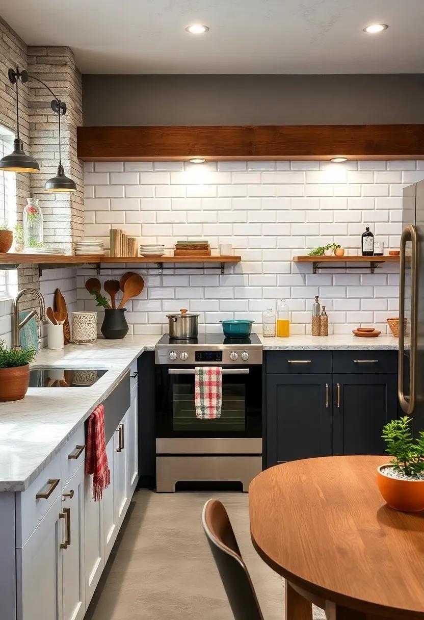 Space-Saving Solutions: Use subway tiling in a ⁤compact kitchen to ⁤visually expand ⁣the area while adding a touch of farmhouse charm