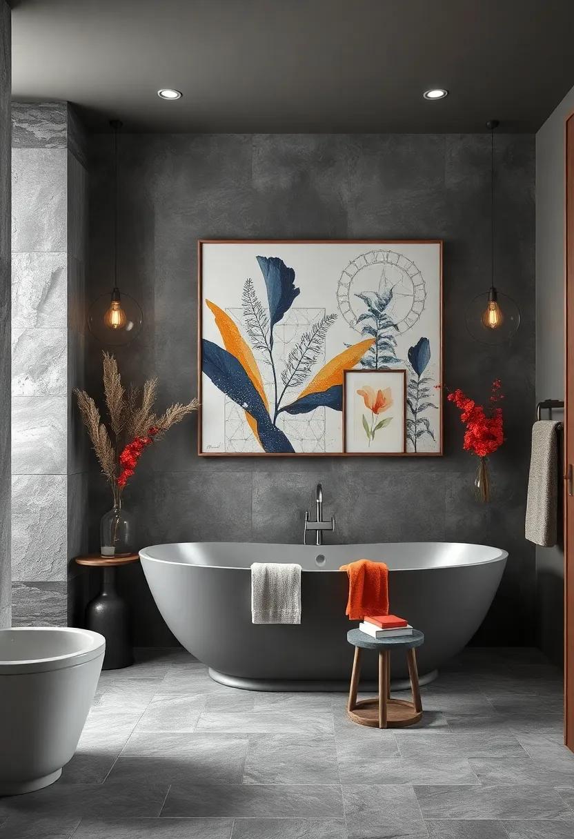 Artistic Touch: Feature ‌a large piece of artwork or a ‌gallery wall to bring⁢ personality to your gray sanctuary, creating a focal point that captivates