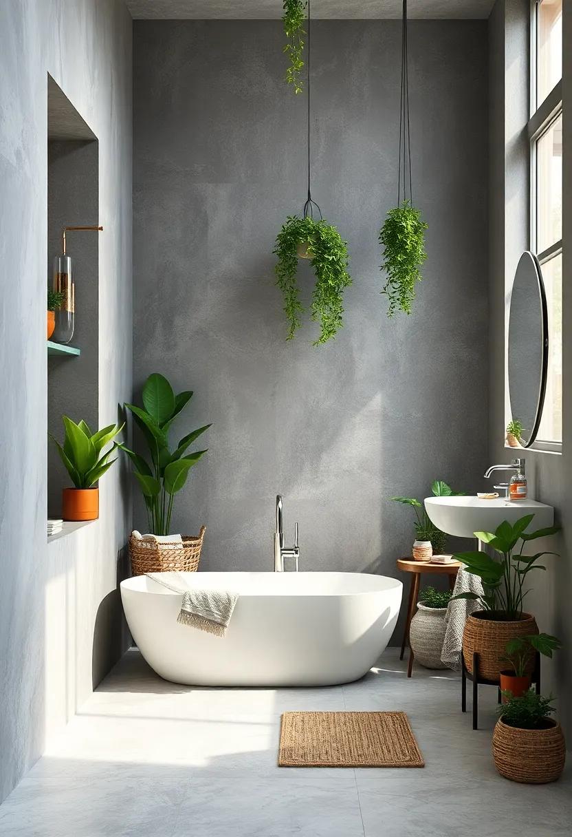 Botanical Bliss: Incorporate indoor plants against gray walls to introduce a splash of life and vibrant green hues that brighten the space