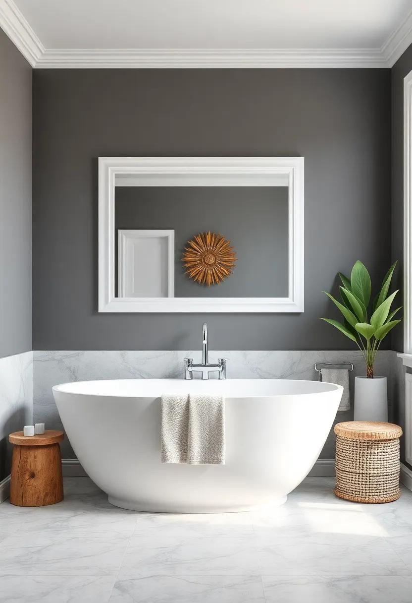 Bright White Contrast:‌ Balance striking ⁣gray walls with bright‍ white trim ​or cabinetry ⁤for a classic and timeless aesthetic