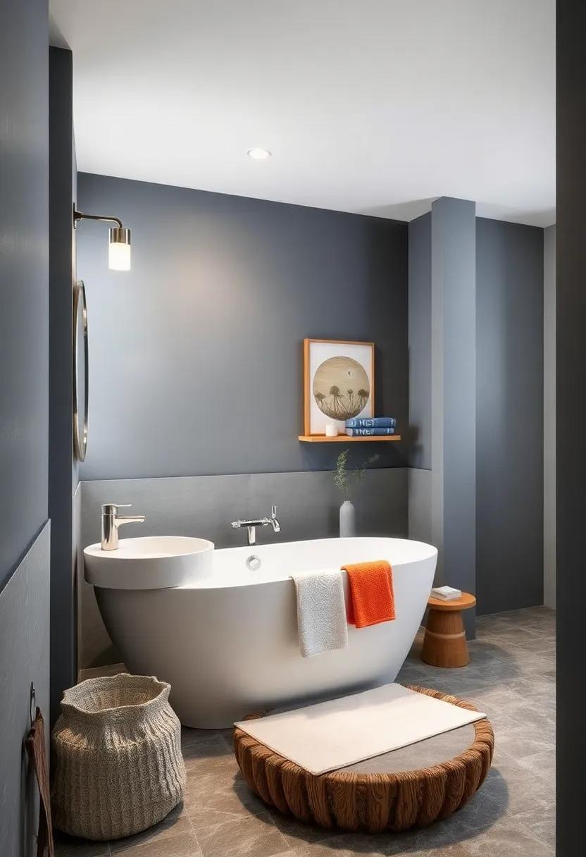 Nautical escape: Use navy and soft gray together for a coastal​ feel, enhanced by decor that​ hints at the sea, like shells or ‌driftwood