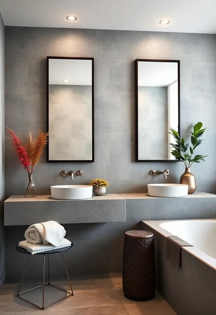 Statement Mirrors: Consider ‍oversized mirrors framed in dark ⁤wood or metallic finishes; they reflect light‍ and enhance the spaciousness of your gray walls