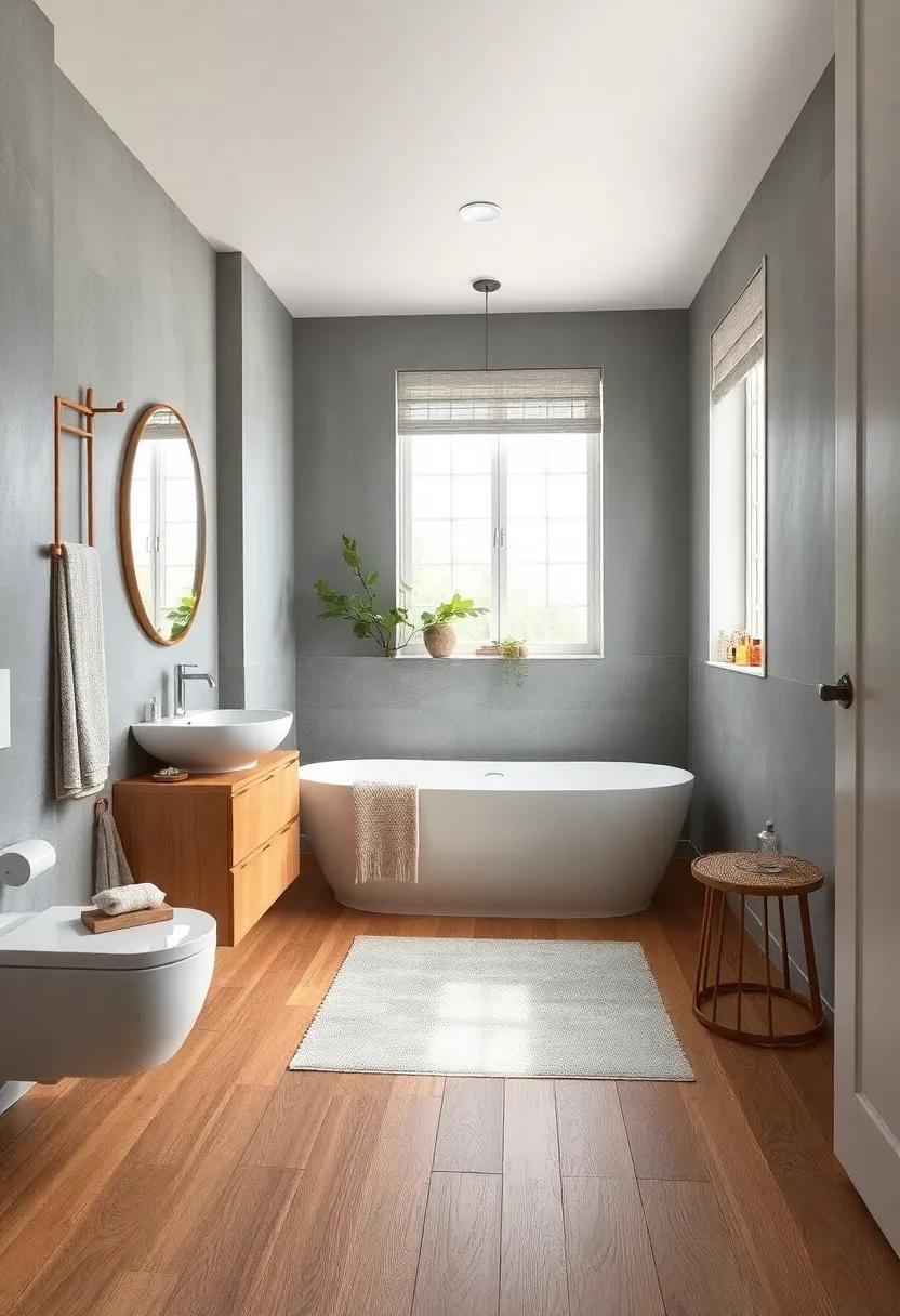 Warm ​Woods: Pair gray walls⁣ with warm wood flooring for a harmonious, balanced look that feels comforting and inviting