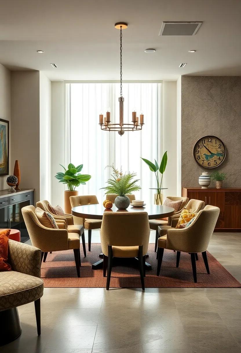 Mix and match chairs from different eras to create an inviting and expressive seating arrangement