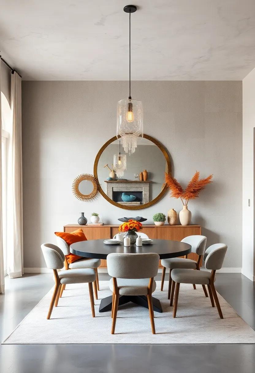 Use repurposed materials, like reclaimed wood tables, to add character and sustainability to your space