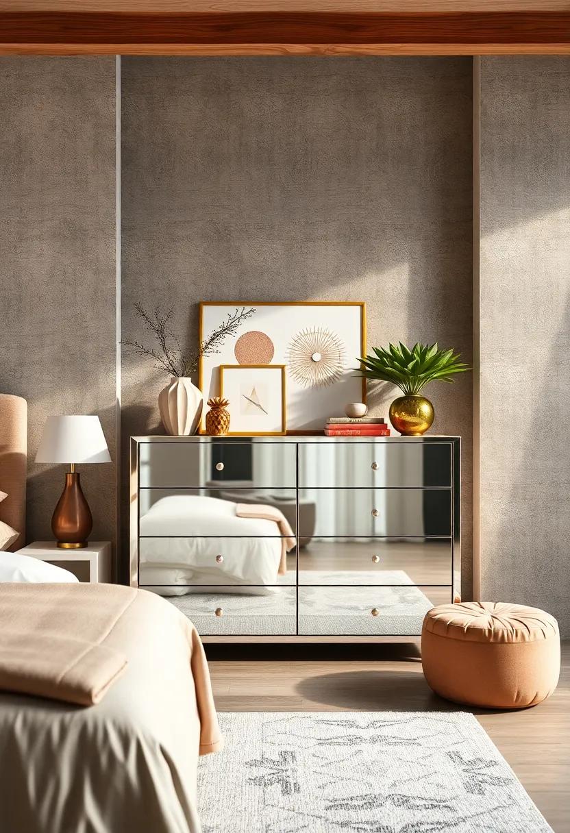 reflective Chest ​of Drawers: Discover how a mirrored⁢ chest of drawers can serve⁢ as a stylish focal ‍point while providing ample storage space