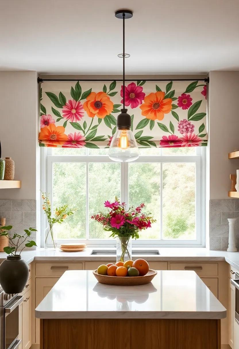 Bold Florals: energize your kitchen with vibrant floral valances that celebrate​ nature and⁣ create a refreshing atmosphere