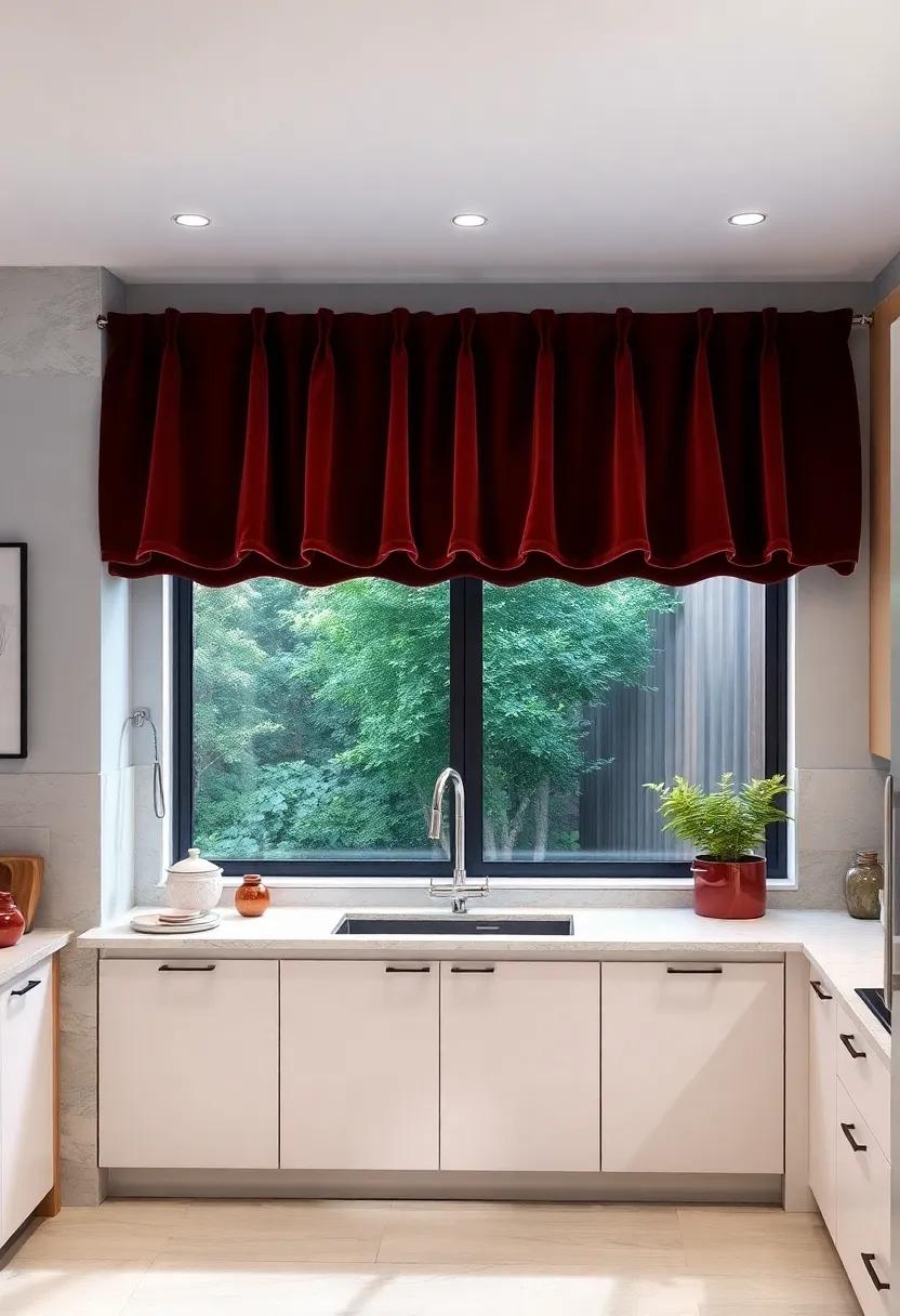 Luxurious Velvet:⁤ Indulge in elegance with rich ‍velvet ‍valances‌ that elevate‍ your kitchen ⁣décor‌ with⁣ a splash ​of sophistication