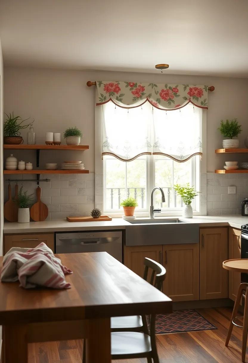 Vintage Tea⁢ Towels: Repurpose vintage tea towels as⁤ quirky valances ​for ‌a⁢ charming and eco-friendly approach to kitchen décor