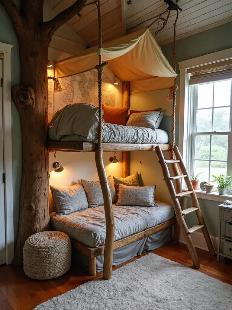 kids reading nook with adventure theme