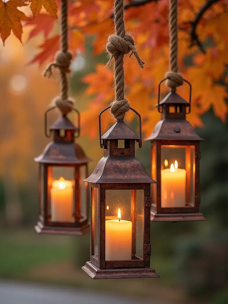 hanging lanterns autumn decor