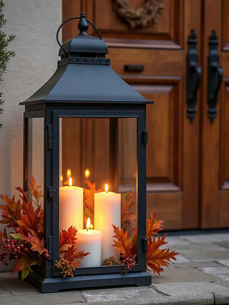 bold lantern entrance decoration