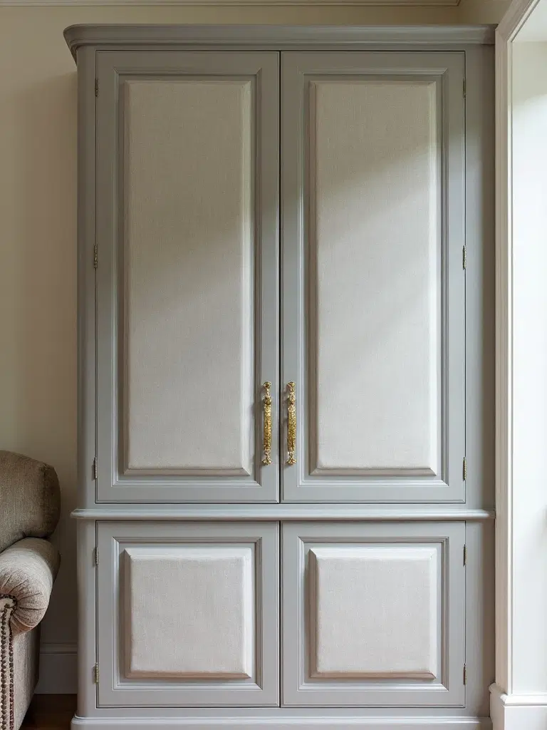 fabric clad cabinet aesthetic enhancements