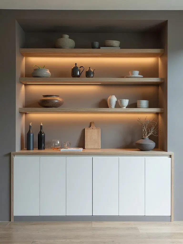 harmonious open closed storage solution