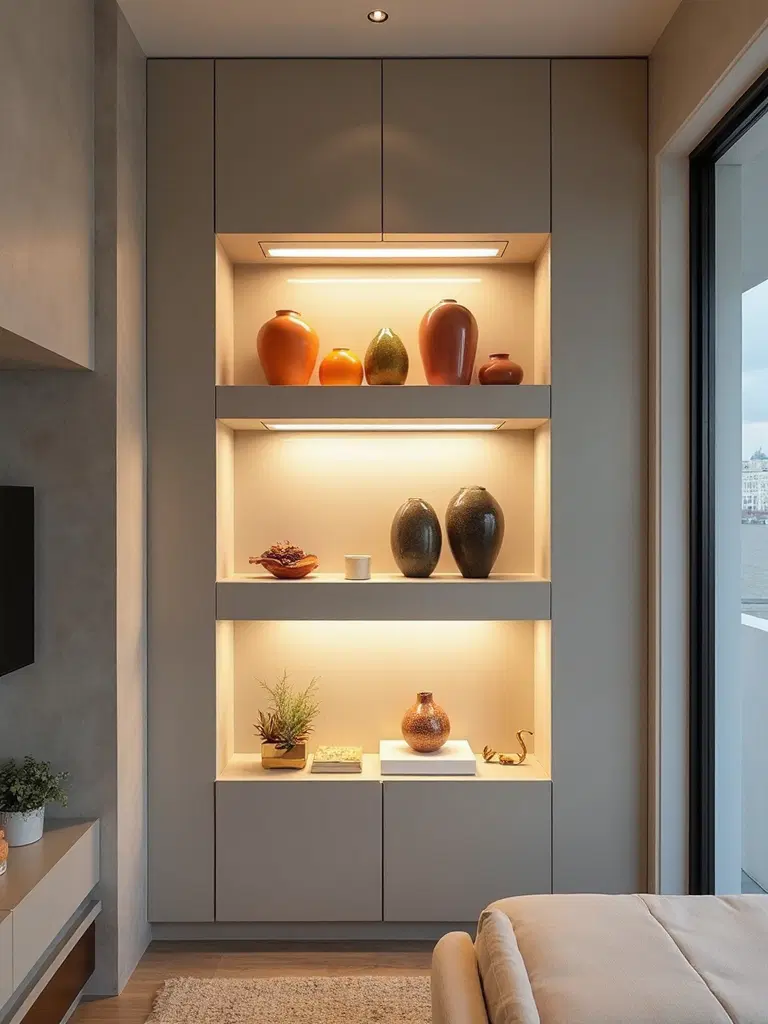 curated living room gallery display