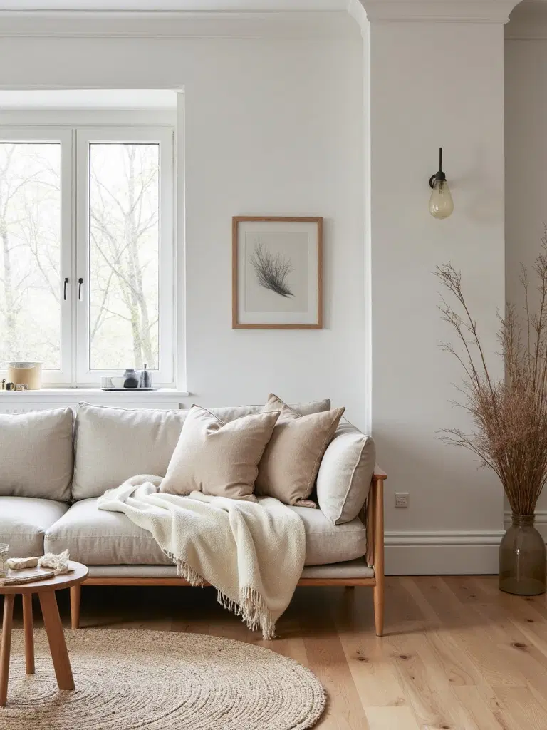 soft tone palette enriched with textural accents